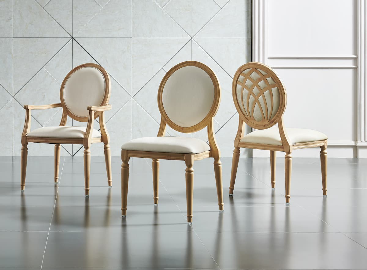 Metal Wood-Grain Chair